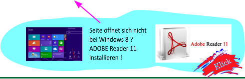 Seite ffnet sich nicht bei Windows 8 ? ADOBE Reader 11 installieren !